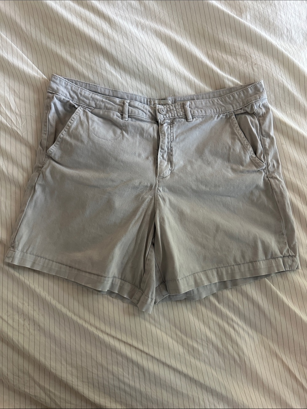 Anthropologie Chino - Shorts Light Gray Casual Cotton Shorts - 32